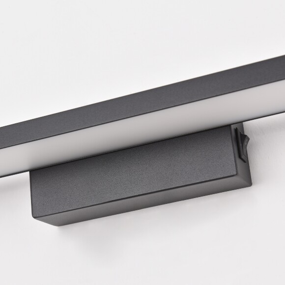 Lightstar Noce 201087 Черная матовая светодиодная подсветка для картин и зеркал шириной 61 см, с выключателем на корпусе и CCT переключением цветности на драйвере, 24Вт 3000;4000;6000К 1710Лм CRI90