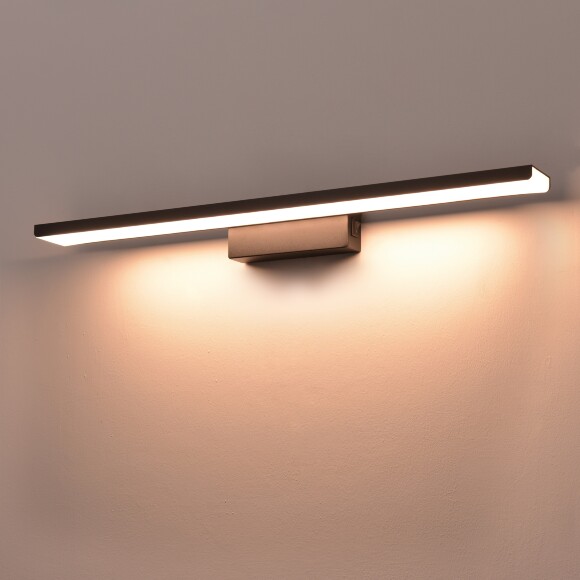 Lightstar Noce 201087 Черная матовая светодиодная подсветка для картин и зеркал шириной 61 см, с выключателем на корпусе и CCT переключением цветности на драйвере, 24Вт 3000;4000;6000К 1710Лм CRI90