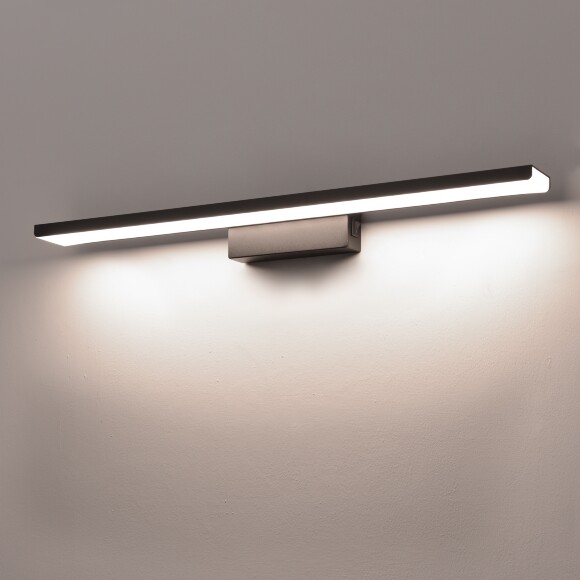 Lightstar Noce 201087 Черная матовая светодиодная подсветка для картин и зеркал шириной 61 см, с выключателем на корпусе и CCT переключением цветности на драйвере, 24Вт 3000;4000;6000К 1710Лм CRI90