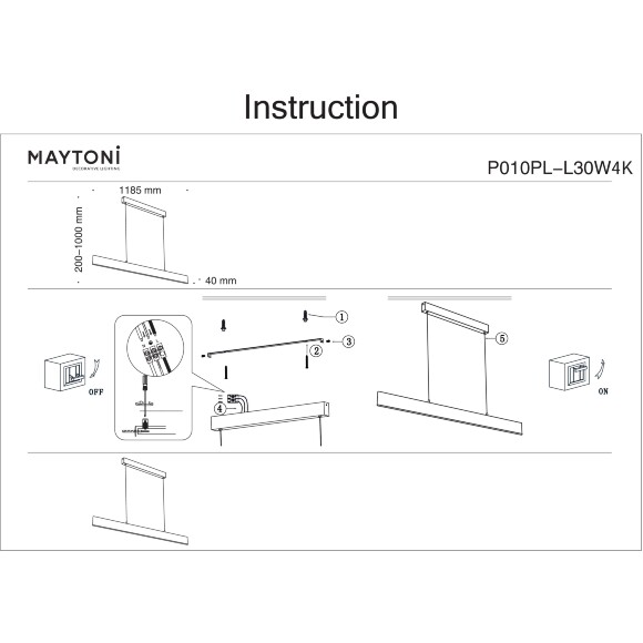 Линейный подвесной светильник Maytoni Step P010PL-L30G3K LED 30Вт 3000K 2200Лм 120° CRI80 золотой матовый металлический корпус, макс. высота 1185 мм, двойной свет (вниз основной + вверх) Линейный подвесной светильник Maytoni Step P010PL-L30G3K LED 30Вт 3000K 2200Лм 120° CRI80 золотой матовый металлический корпус, макс. высота 1185 мм, двойной свет (вниз основной + вверх)