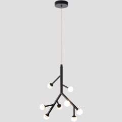 Crystal Lux TWIG SP16W LED 4070/216 Черная подвесная дизайнерская люстра, 16Вт, 3000К 1920Лм CRI80 220V, высота от 340 до 2300мм