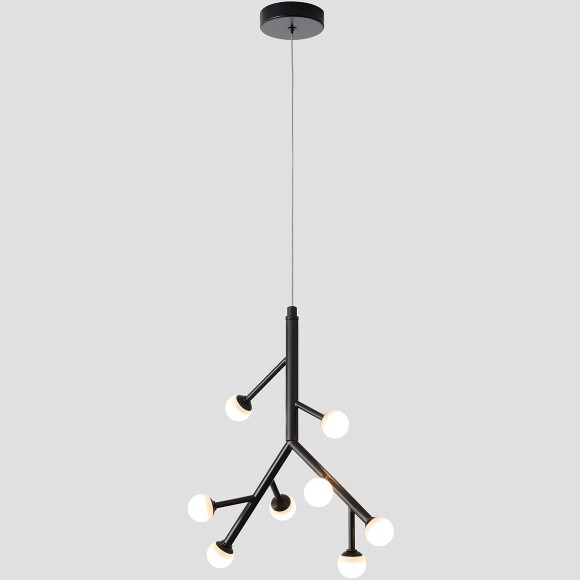 Crystal Lux TWIG SP16W LED 4070/216 Черная подвесная дизайнерская люстра, 16Вт, 3000К 1920Лм CRI80 220V, высота от 340 до 2300мм