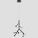 Crystal Lux TWIG SP16W LED 4070/216 Черная подвесная дизайнерская люстра, 16Вт, 3000К 1920Лм CRI80 220V, высота от 340 до 2300мм