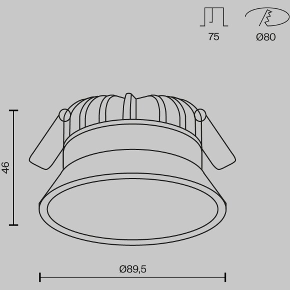 Встраиваемый светильник Technical DL055-10W2.7-3-4K-B Встраиваемый светильник Technical DL055-10W2.7-3-4K-B