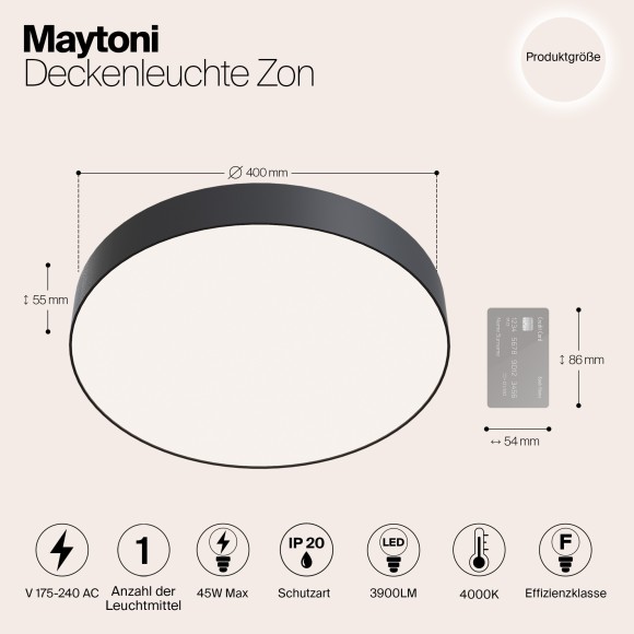 Накладной потолочный светильник Maytoni C032CL-L48B4K Zon светодиодный LED 45W