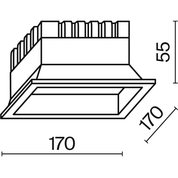 Встраиваемый светильник Maytoni DL054-24W3K-W Okno светодиодный LED 24W