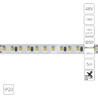 Arte Lamp A4812010-05-3K Светодиодная лента, длина 5м, ширина 10 мм, SMD2835 120шт/м 14Вт/м 1400Лм/м 3000К 120° CRI90+ IP20 48В, кратность резки 100мм, -20°...+45°C