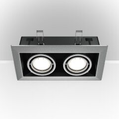 Встраиваемый светильник Maytoni DL008-2-02-S Metal Modern под лампы 2xGU10 50W