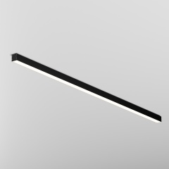 Maytoni LL311032 Накладной линейный современный профильный светодиодный светильник 200 см, черный алюминий, белый матовый рассеиватель, LED 40Вт 4000K 2400Лм CIR90 120° IP33 220V, блок питания 220-24V в комплекте