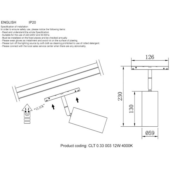 CLT 0.33 003 12W WH 4000K Трековый магнитный светодиодный светильник Crystallux Space 48V CRI90+ 4000К 980Лм 24° 12W CLT 0.33 003 12W WH 4000K Трековый магнитный светодиодный светильник Crystallux Space 48V CRI90+ 4000К 980Лм 24° 12W