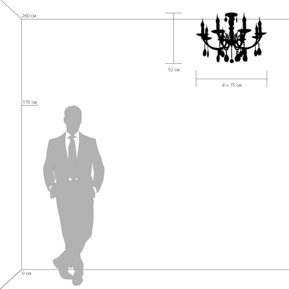 Люстра подвесная Lightstar 694081 Stregaro под лампы 8xE14 480W