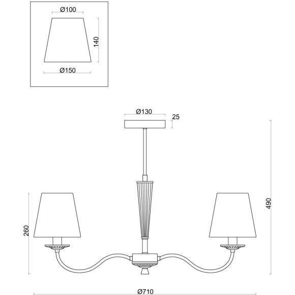 Люстра потолочная Freya FR2027PL-05N Osborn под лампы 5xE14 40W