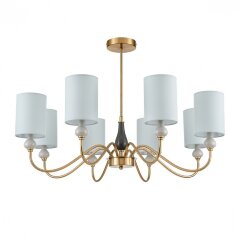 6590/8 CLASSI LN24 латунь/мятный зеленый, металл, керамика/текстиль Люстра подвесная E14 8*40W 220V ANRI