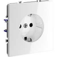 VLS040101 Розетка встраиваемая с заземлением максимальный ток 16 Ампер (3500 Ватт) белого глянцевого цвета VOLTUM S70 (белый глянцевый)