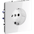 VLS040101 Розетка встраиваемая с заземлением максимальный ток 16 Ампер (3500 Ватт) белого глянцевого цвета VOLTUM S70 (белый глянцевый)