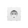 VLS040101 Розетка встраиваемая с заземлением максимальный ток 16 Ампер (3500 Ватт) белого глянцевого цвета VOLTUM S70 (белый глянцевый)