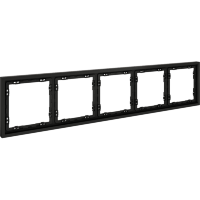 VLS100508 Рамка пластиковая для электрических изделий черного матового цвета VOLTUM серии S70 на 5 постов (черный матовый)
