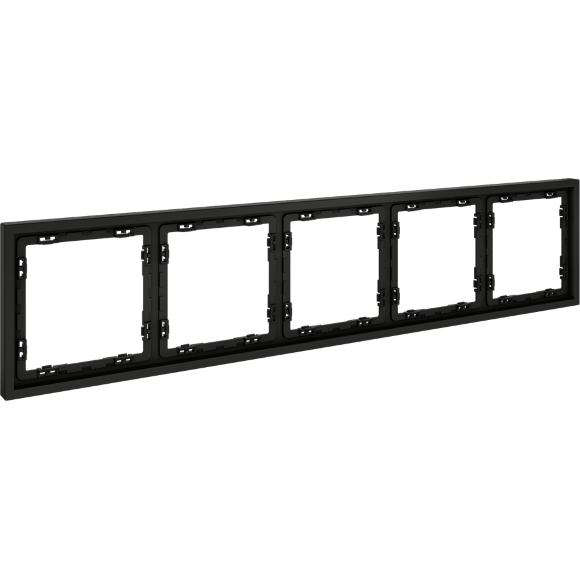 VLS100508 Рамка пластиковая для электрических изделий черного матового цвета VOLTUM серии S70 на 5 постов (черный матовый)