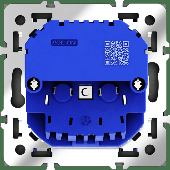 VLS040408 Розетка встраиваемая с заземлением и защитными шторками и с двумя USB A+A Зарядками TYPE-А. Ток 16 Ампер (3500 Ватт) черного матового цвета VOLTUM S70 (черный матовый)