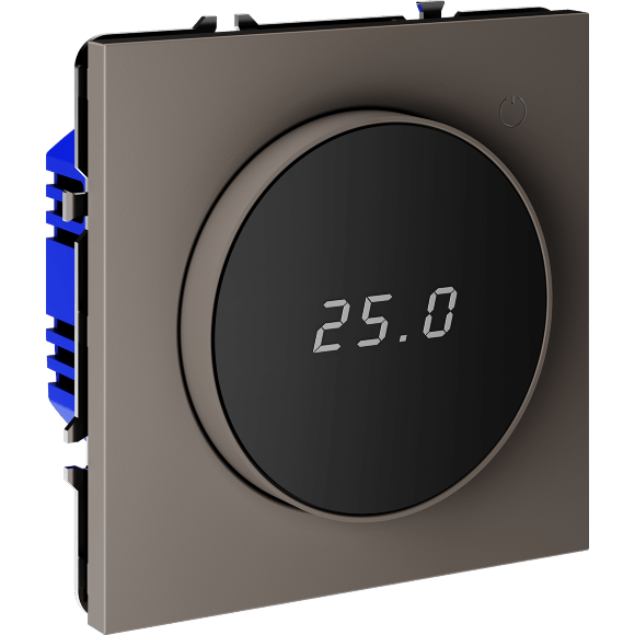 VLS070114 Терморегулятор электронный коричневого цвета. Индикация температуры и датчик для теплого пола. (Мощность 3500 Ватт) VOLTUM S70 (купучино)