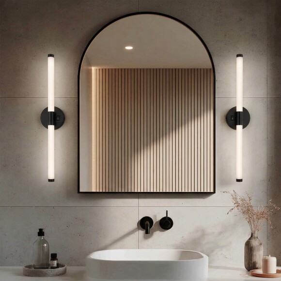 Lightstar Noce 201027 Cветодиодная подсветка для картин и зеркал с матовым черным основанием, шириной 61 см, с выключателем на корпусе и CCT переключением цветности на драйвере, 14Вт 3000;4000;6000К 830Лм CRI90