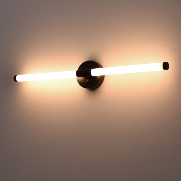 Lightstar Noce 201027 Cветодиодная подсветка для картин и зеркал с матовым черным основанием, шириной 61 см, с выключателем на корпусе и CCT переключением цветности на драйвере, 14Вт 3000;4000;6000К 830Лм CRI90