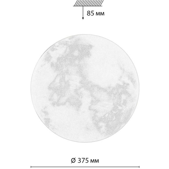 Светильник LED 48Вт 3000-6000К D375 IP43 пульт ДУ Sonex SUN 7726/DL