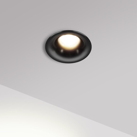 Novotech ECLAT 359883 Черный встраиваемый светильник диаметром 61мм, с CCT переключателем цветовой температуры LED 5Вт 320Лм CRI≥90 UGR≤16 45° 3000-4000-6000К IP20 220V (коэффициент пульсации<1%)
