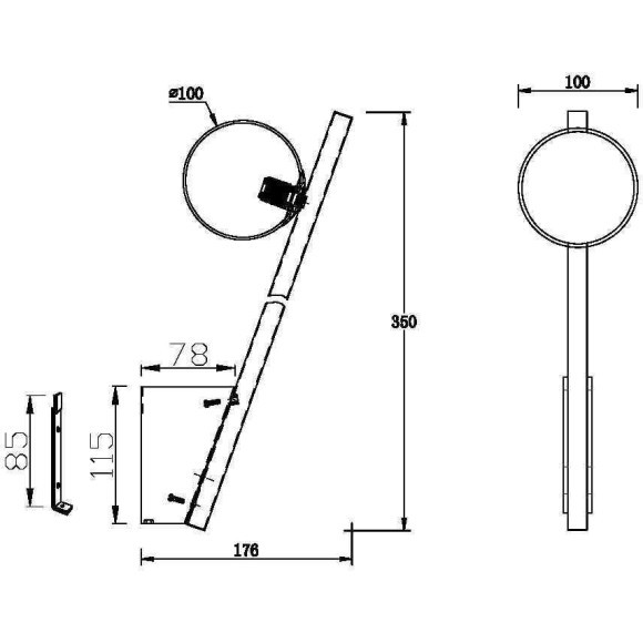 Настенный светильник (бра) Maytoni MOD175WL-01G Настенный светильник (бра) Maytoni MOD175WL-01G