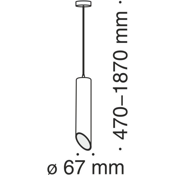 Подвесной светильник цилиндр Maytoni P027PL-01B L IPari под лампу 1xGU10 50W