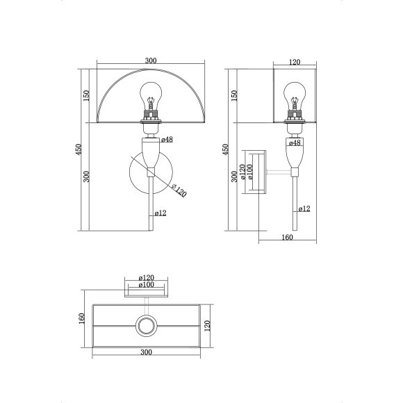 Бра Maytoni Z034WL-01BS Prima под лампу 1xE27 60W