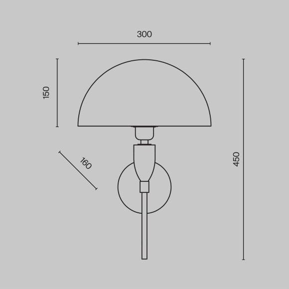 Бра Maytoni Z034WL-01BS Prima под лампу 1xE27 60W