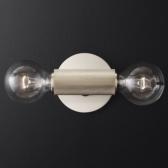 Бра Rh Utilitaire Inline Sconce Silver By Imperiumloft