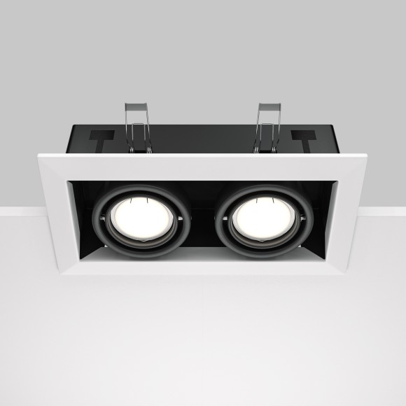 Встраиваемый светильник Maytoni DL008-2-02-W Metal Modern под лампы 2xGU10 50W