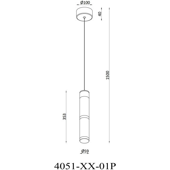 Светильник подвесной Stilfort 4051/11/01P Columnia / Колумния