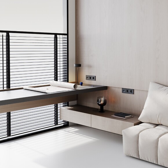 VLS040508 Розетка встраиваемая с заземлением и защитными шторками и с двумя USB зарядками Type-А и Type-C. Ток 16 Ампер (3500 Ватт) черного матового цвета VOLTUM S70 (черный матовый)