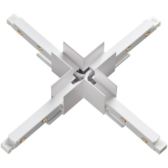 Соединитель питание+металл Х-образный для накладных шин серии Novotech Flum 135127