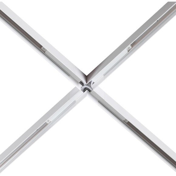 Соединитель питание+металл Х-образный для накладных шин серии Novotech Flum 135127