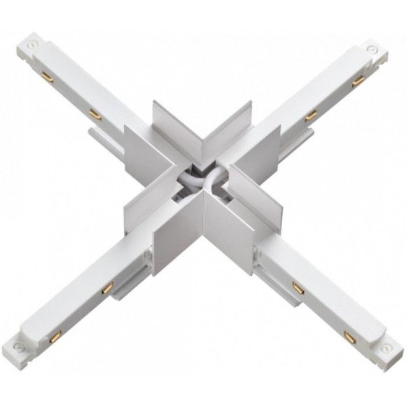 Соединитель питание+металл Х-образный для накладных шин серии Novotech Flum 135127