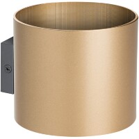 Lightstar Rullo 204690 Настенная бра с черным основанием и металлическим плафоном матовое золото, высота 8см, ширина 10см, под сменную лампу G9, свет вверх и вниз, без выключателя