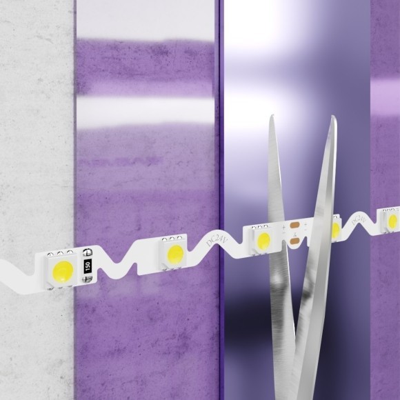 Светодиодная лента 24В 5050 12Вт/м 3000K 5м IP20 арт.20044