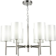 SLE107303-06 Светильник подвесной Никель/Белый E14 6*40W NOIA