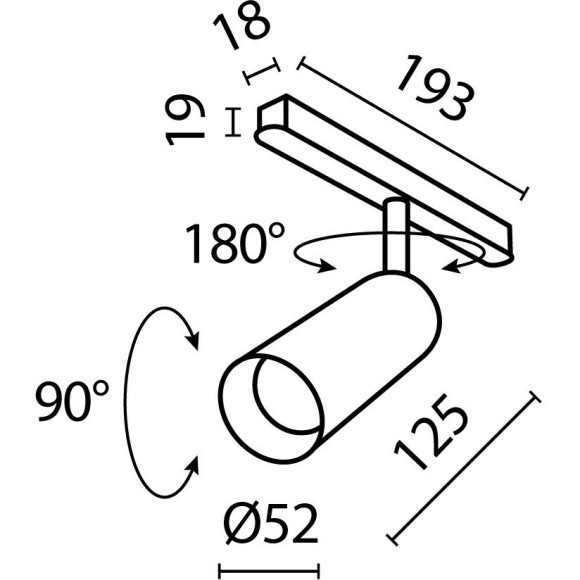 TR032-2-12W3K-S-W Трековый магнитный светодиодный светильник Maytoni Exility CRI90+ 3000К 970Лм 24° 12Вт