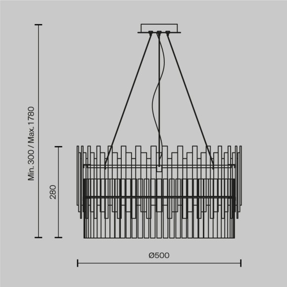 Люстра подвесная Maytoni MOD135PL-06BS Coliseo под лампы 6xE27 60W