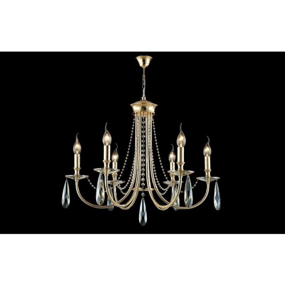Люстра Crystal Lux VICTORIA SP6 GOLD/AMBER