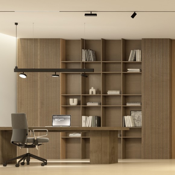 DK8005-BK Трековый магнитный светодиодный SMART (TUYA, Алиса, Wi-Fi, пам. настроек) светильник Denkirs SMART 220V CRI90+ 3000-6000К 2268Лм 120° 27Вт