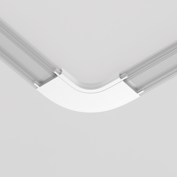 Коннектор угловой скругленный для накладного плоского шинопровода Maytoni Radity TRA084CR-11W