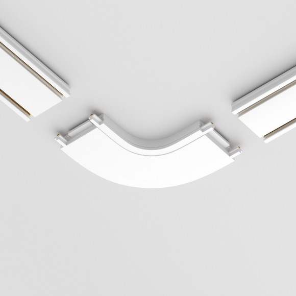 Коннектор угловой скругленный для накладного плоского шинопровода Maytoni Radity TRA084CR-11W