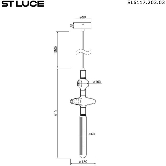 SL6117.203.03 Светильник подвесной ST-Luce Латунь/Золотой, Прозрачный LED 3*3W 3000K TACCHE SL6117.203.03 Светильник подвесной ST-Luce Латунь/Золотой, Прозрачный LED 3*3W 3000K TACCHE