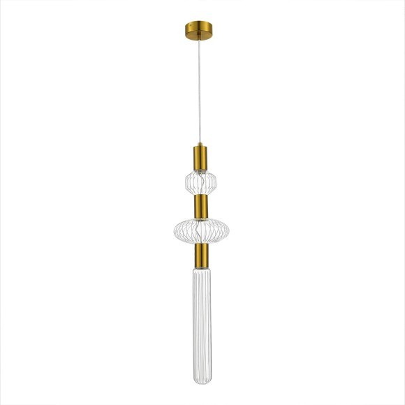 SL6117.203.03 Светильник подвесной ST-Luce Латунь/Золотой, Прозрачный LED 3*3W 3000K TACCHE SL6117.203.03 Светильник подвесной ST-Luce Латунь/Золотой, Прозрачный LED 3*3W 3000K TACCHE